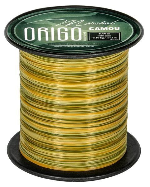 Карпова волосінь, волосінь для риболовлі, волосінь Carp Zoom Marshal Origo Carp Line 0.37 мм 1000 м/камуфляж  фото