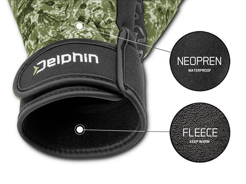 Перчатки неопреновые флисовые Neoprene fleece gloves Delphin NeoFLIX | L   фото