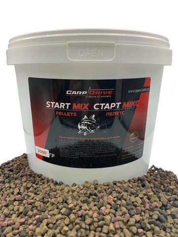 Пеллетс мікс, спод мікс, пелетс Start Mix (Старт мікс) 3-4,5 мм 3 кг Carp Drive  фото
