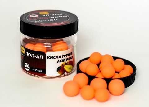 Плаваючий Бойл, поп ап для риболовлі, поп ап мікс Кисла Груша (Acid Pear) 12-14 мм Carp Drive  фото